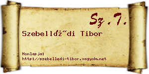 Szebellédi Tibor névjegykártya