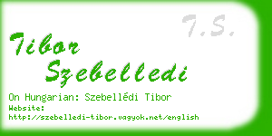 tibor szebelledi business card